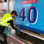 commercial Window cleaning company at Tempe Marketplace.