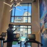 window cleaning company for second story commercial building in Fountain Hills, Arizona.