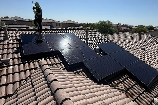 solar panel cleaning service in Apache Junction, AZ.